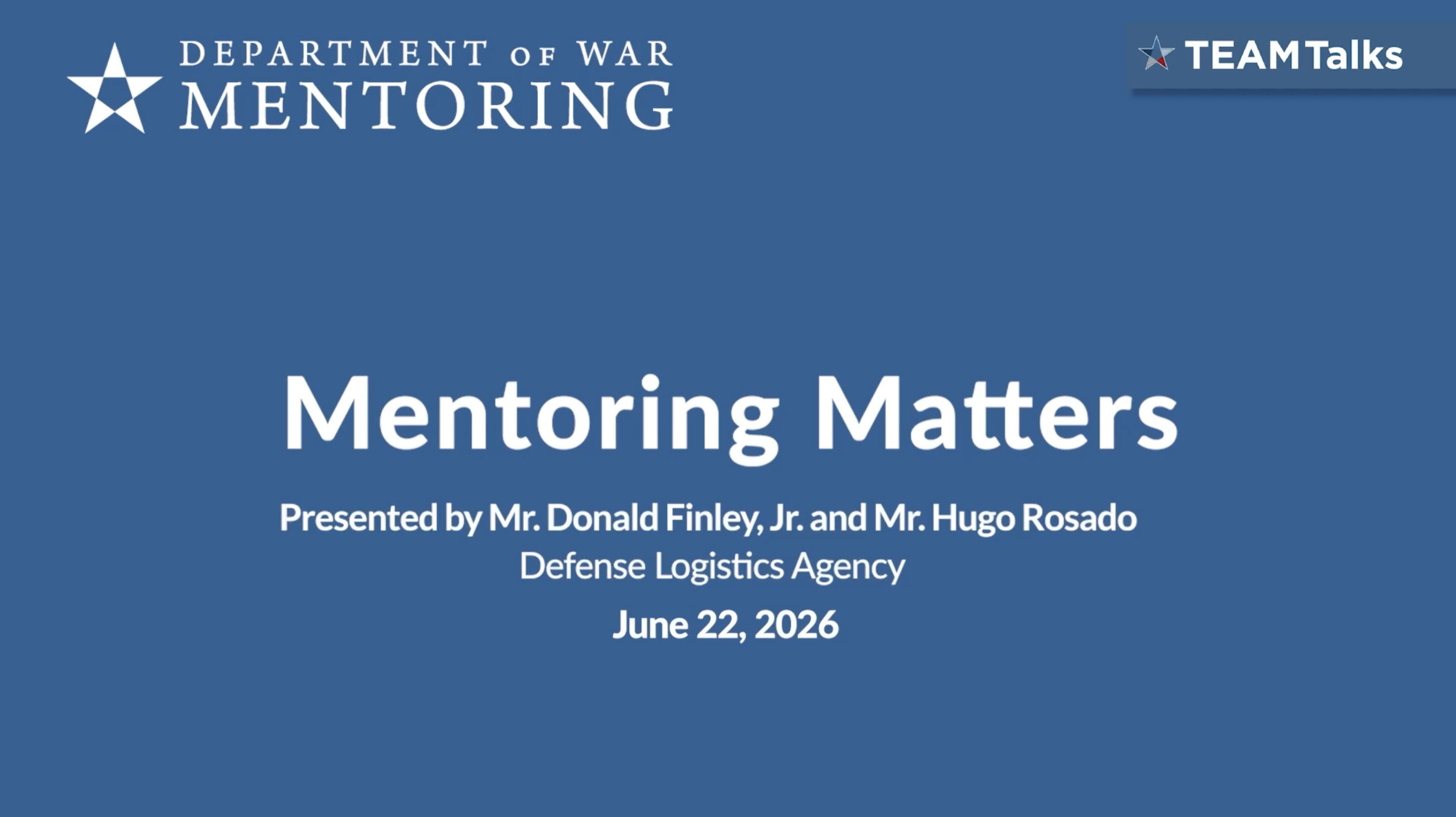 New! Mentoring Matters